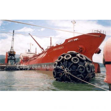 D=1350mm EL=2500mm Yokohama Floating Pneumatic Fenders/ Sling Type and Tire Net